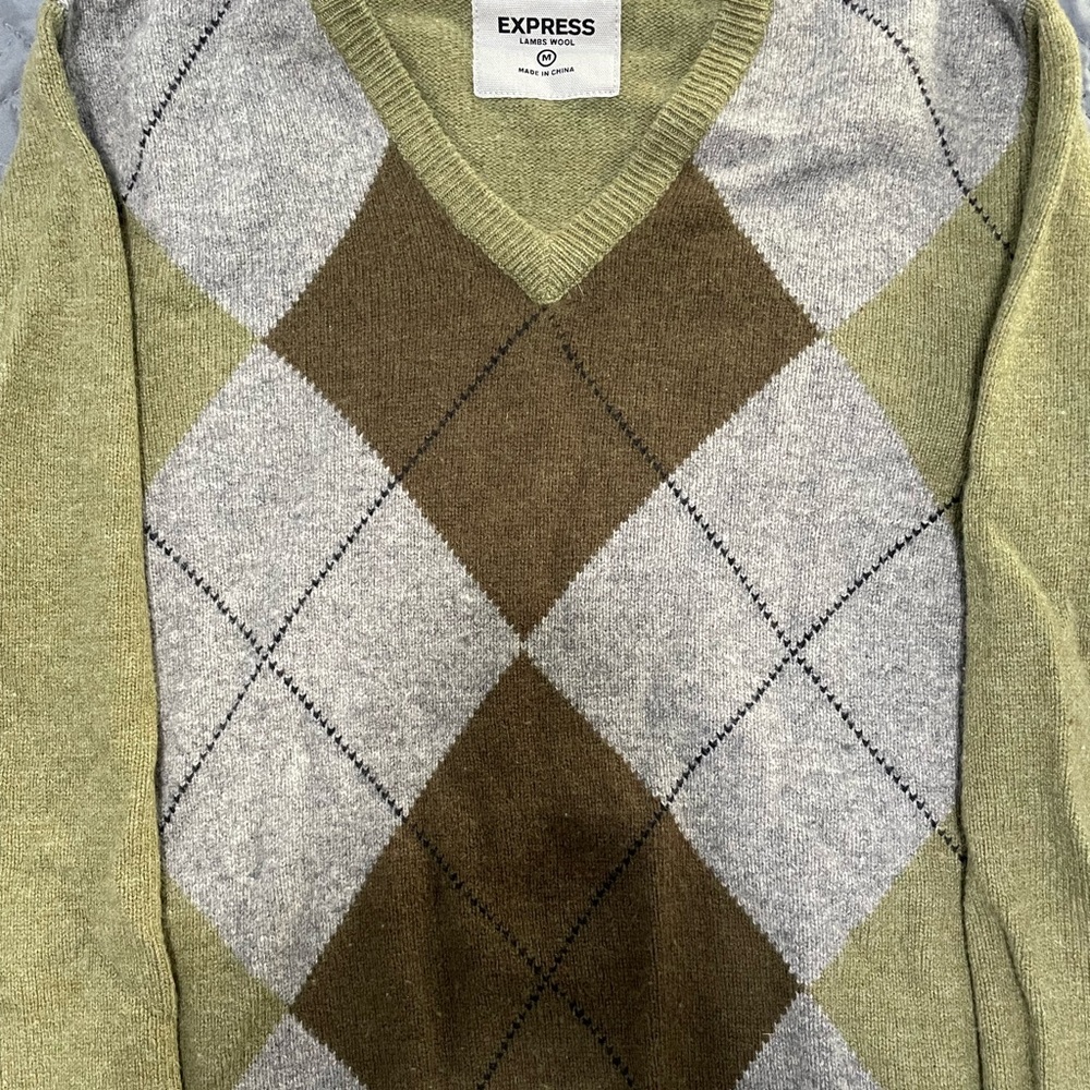 Express argyle sweater